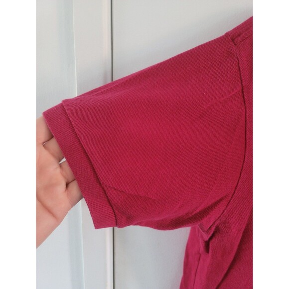 LACOSTE Mens Polo Shirt Size 3 S Burgandy Cotton - Picture 4 of 7